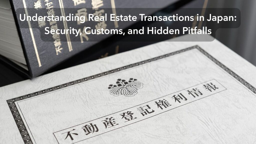 Understanding Real Estate Transactions in Japan- Security, Customs, and Hidden Pitfalls