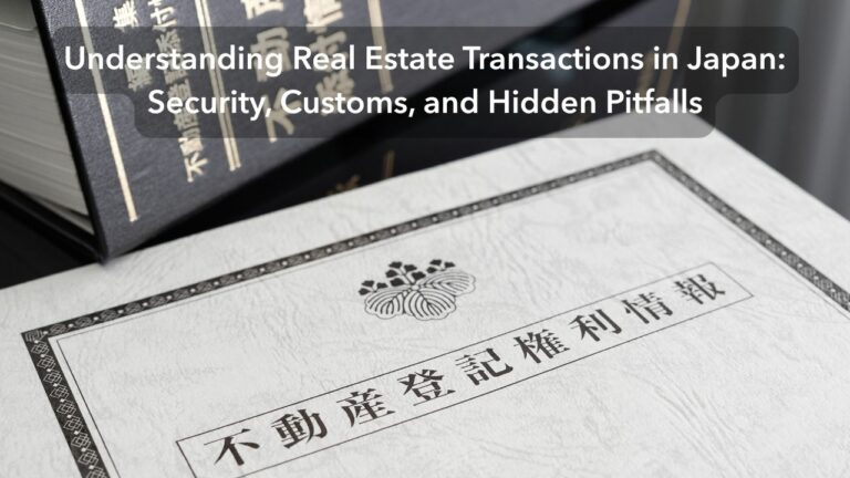 Understanding Real Estate Transactions in Japan- Security, Customs, and Hidden Pitfalls
